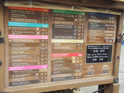 東京ディズニーシーアトラクション待ち時間