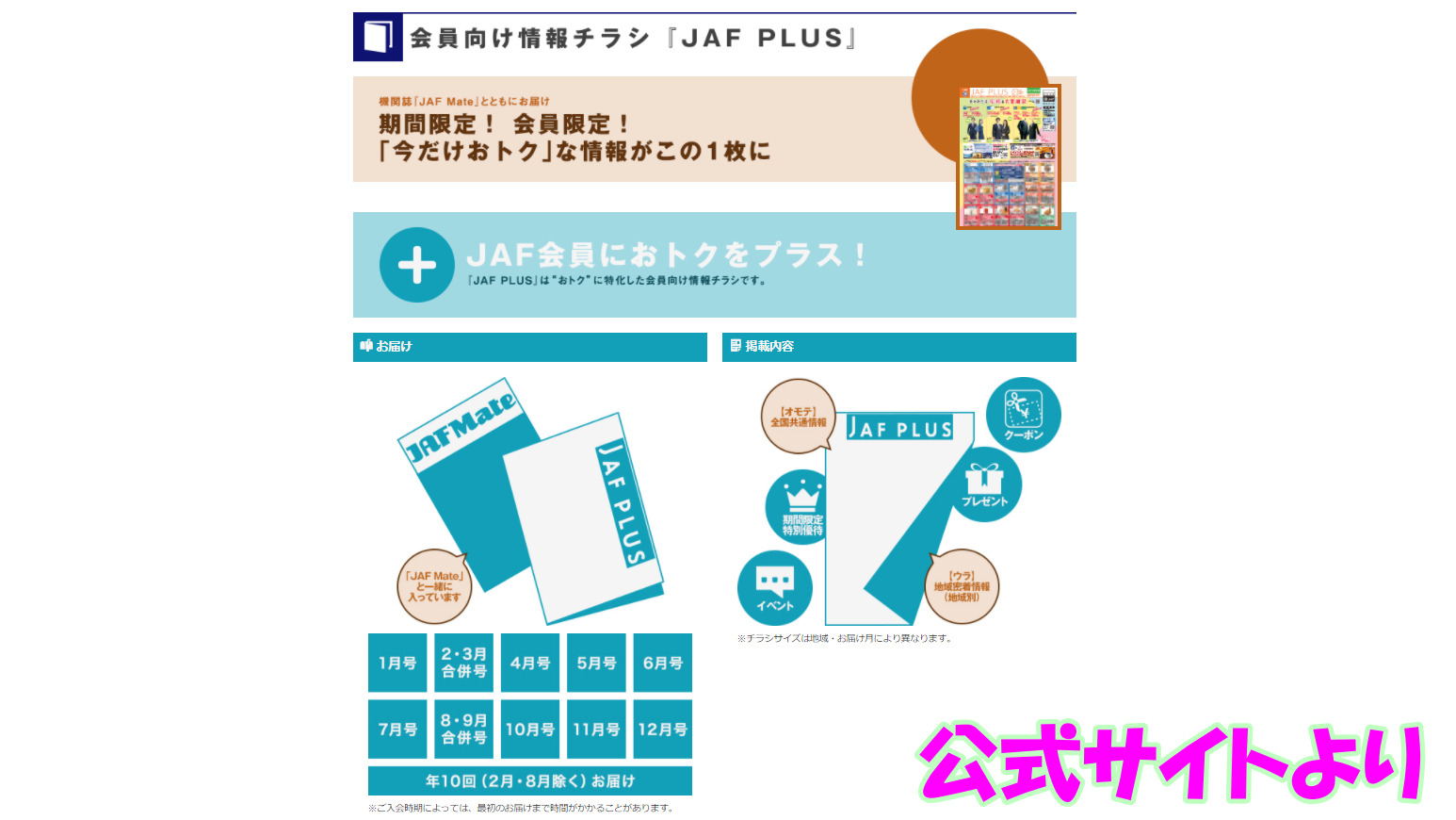 JAFの紙クーポン「JAF PLUS」が来ましたよ（2021/11関東版） | タコ日々